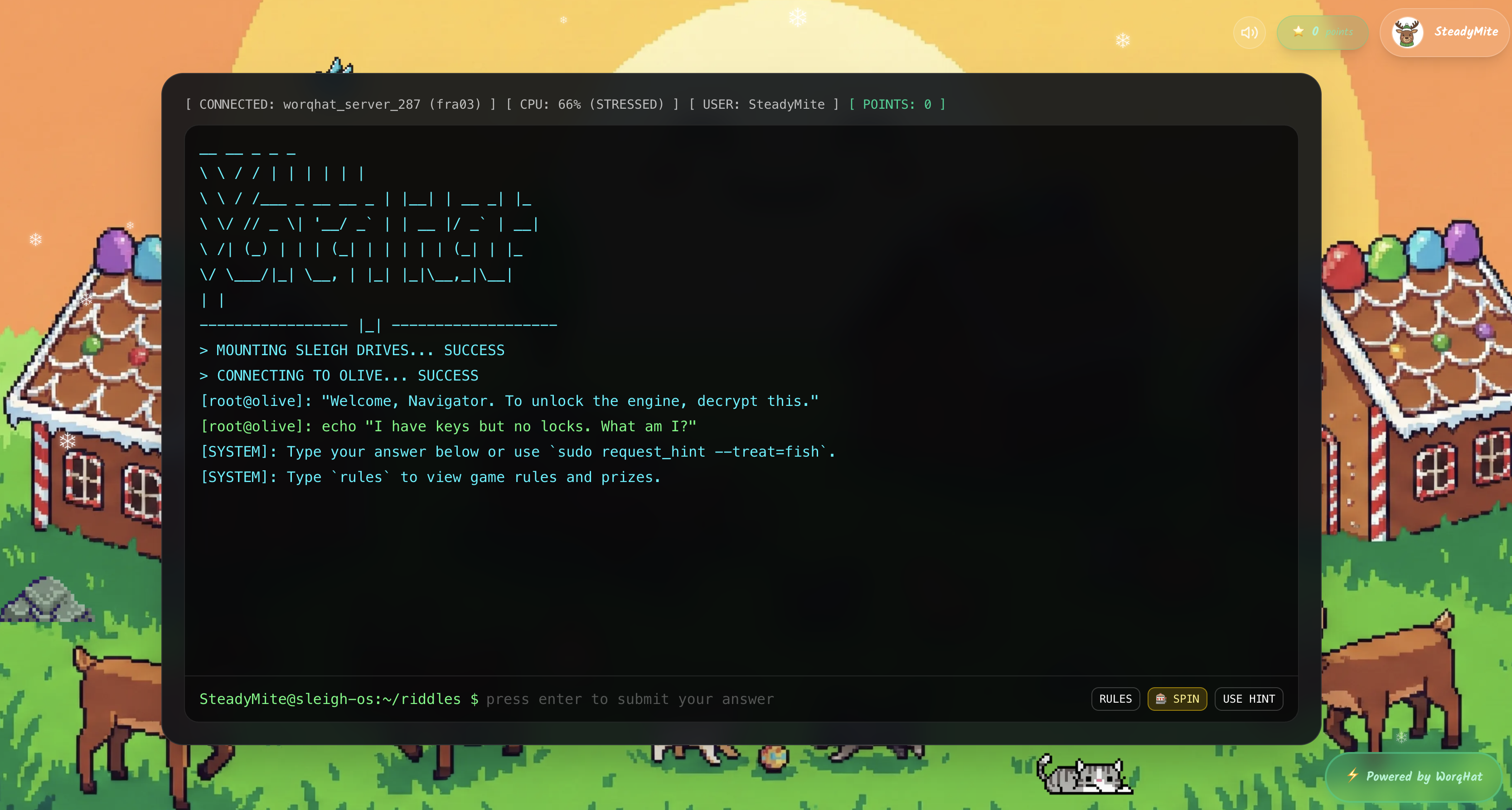 sleigh-OS terminal interface
